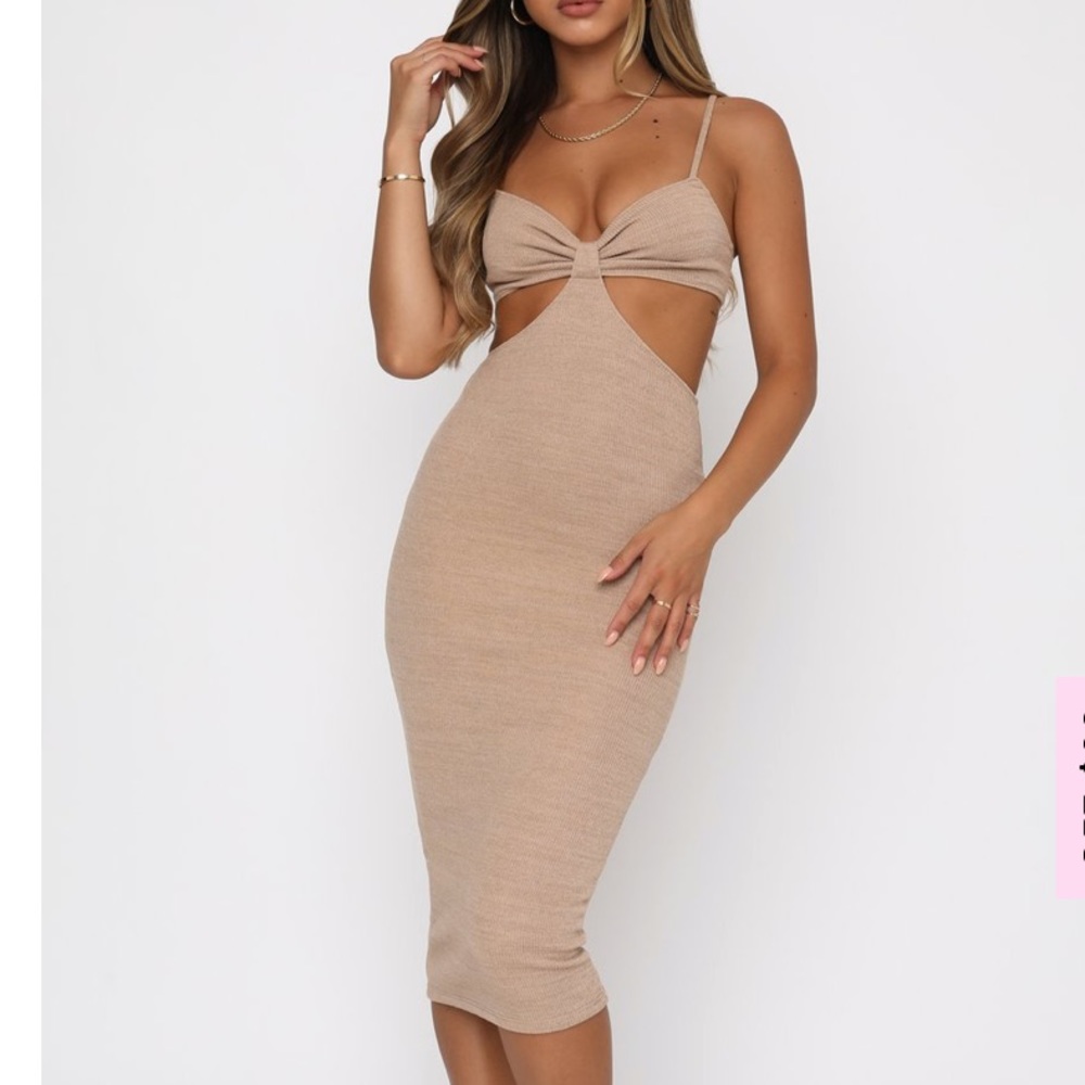 White Fox Mid Dress NWT